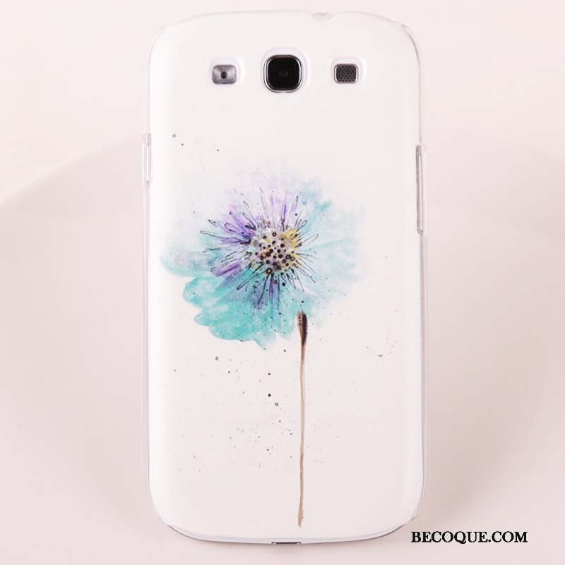 Samsung Galaxy S3 Coque Bleu Étui Difficile Protection Tendance Peinture