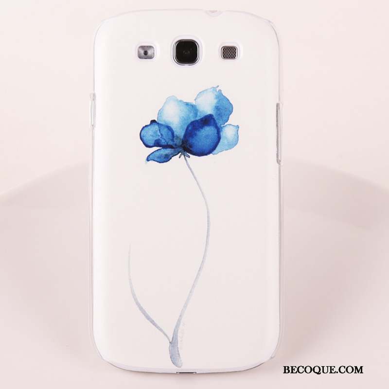 Samsung Galaxy S3 Coque Bleu Étui Difficile Protection Tendance Peinture