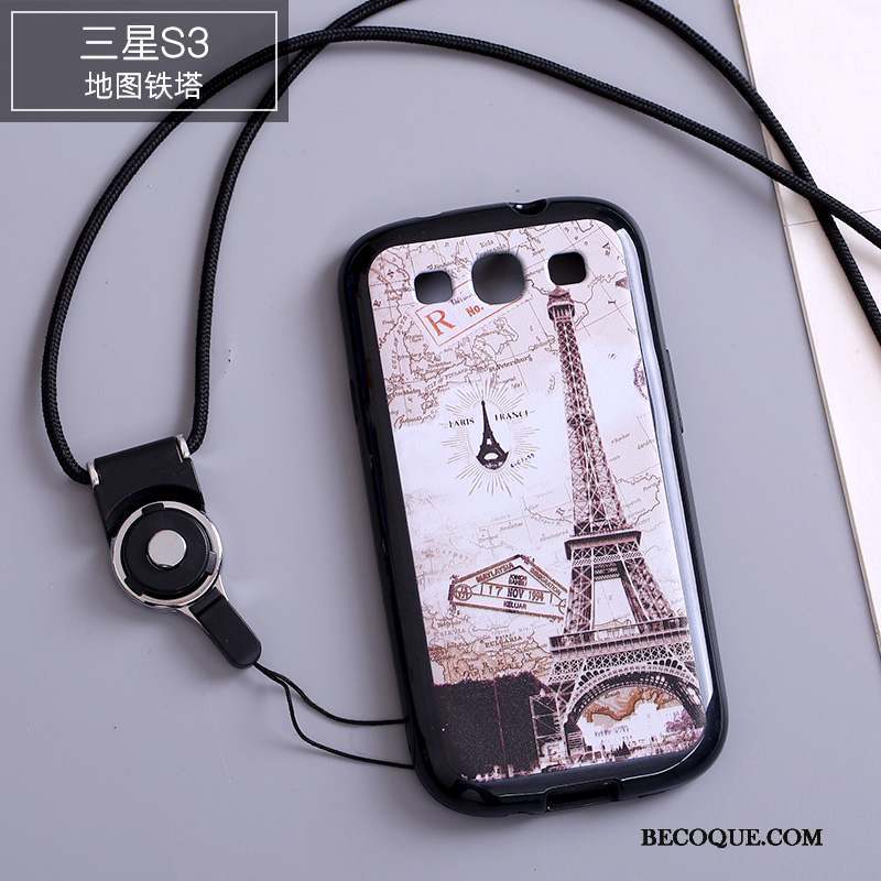 Samsung Galaxy S3 Coque De Téléphone Dessin Animé Multicolore Ornements Suspendus Étui Silicone