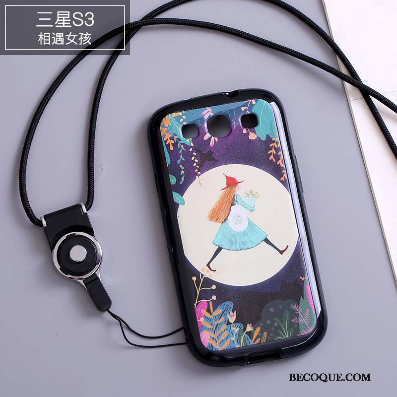 Samsung Galaxy S3 Coque De Téléphone Dessin Animé Multicolore Ornements Suspendus Étui Silicone