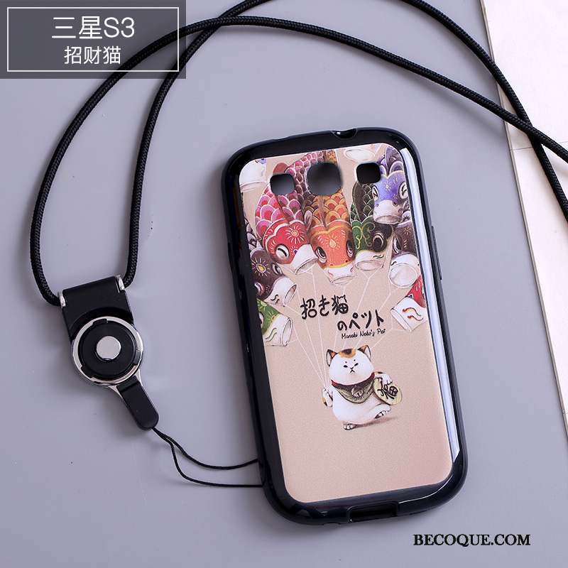 Samsung Galaxy S3 Coque De Téléphone Dessin Animé Multicolore Ornements Suspendus Étui Silicone