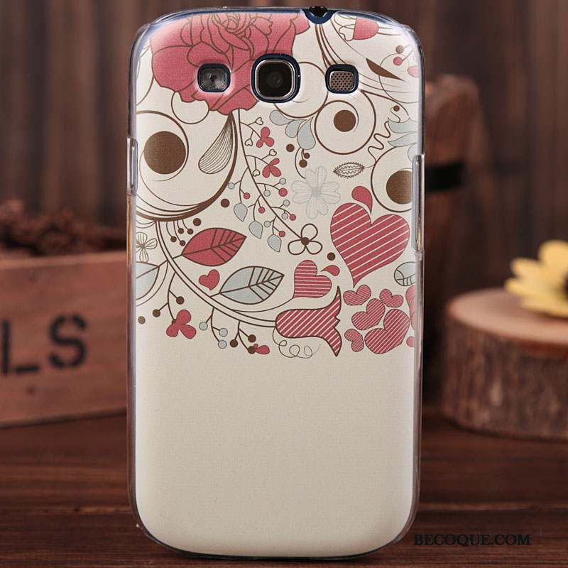 Samsung Galaxy S3 Coque De Téléphone Difficile Blanc Fleurs Étui Peinture