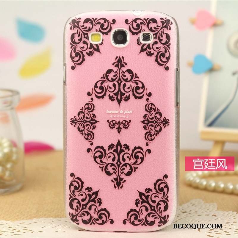 Samsung Galaxy S3 Peinture Coque De Téléphone Tendance Protection Étui Rose