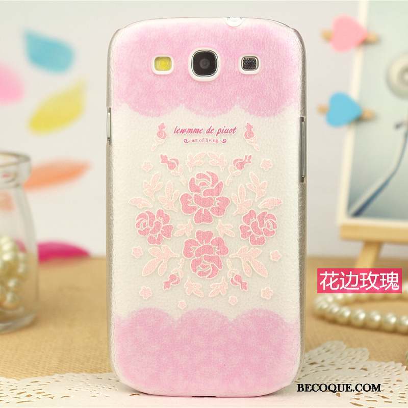 Samsung Galaxy S3 Peinture Coque De Téléphone Tendance Protection Étui Rose