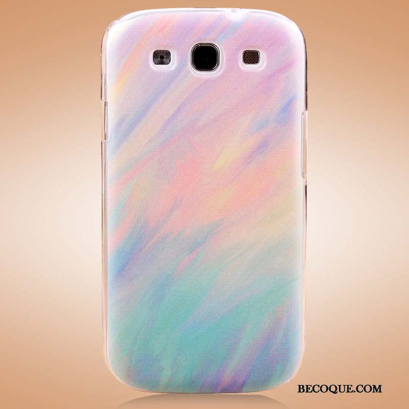 Samsung Galaxy S3 Étui Délavé En Daim Coque De Téléphone Protection Multicolore Peinture