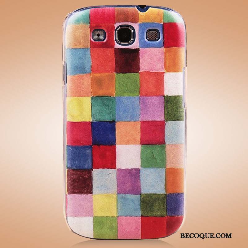 Samsung Galaxy S3 Étui Délavé En Daim Coque De Téléphone Protection Multicolore Peinture