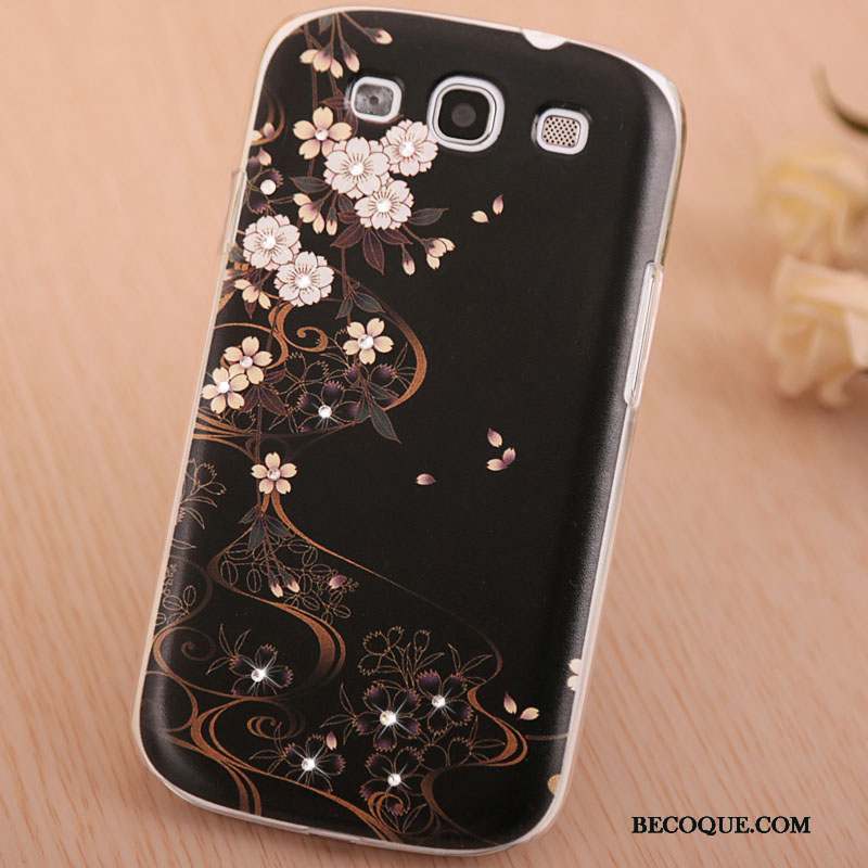 Samsung Galaxy S3 Étui Peinture Strass Rose Tendance Coque