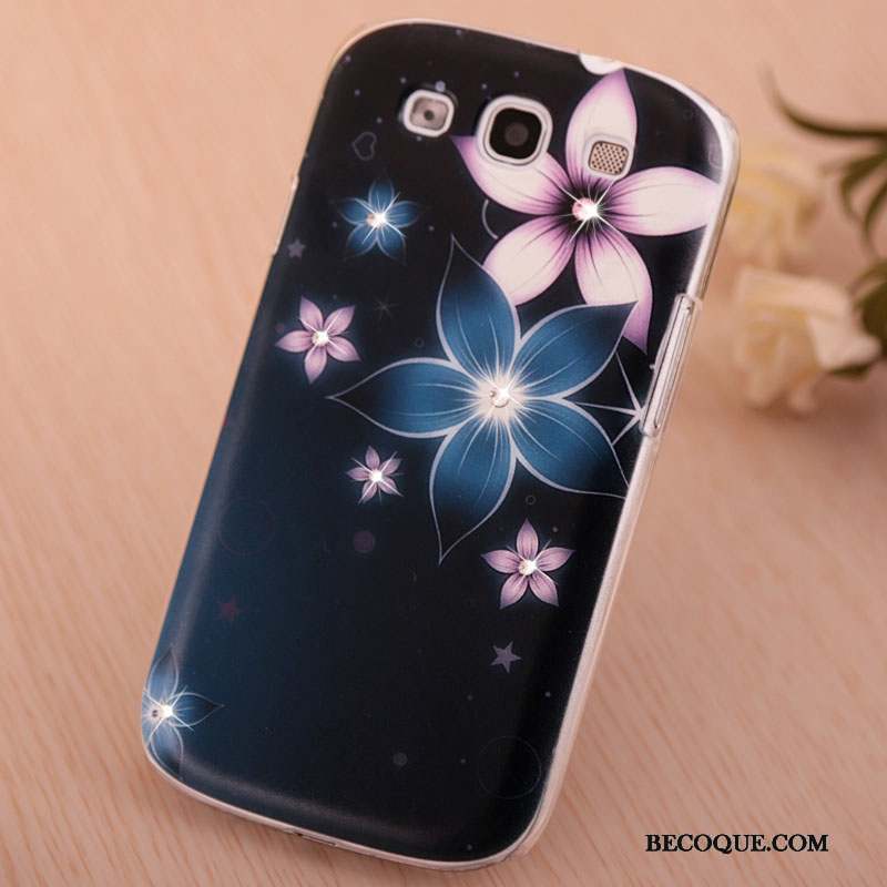 Samsung Galaxy S3 Étui Peinture Strass Rose Tendance Coque