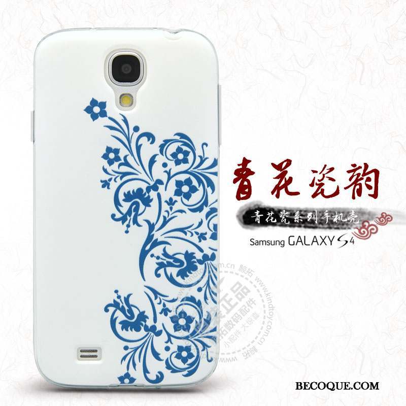 Samsung Galaxy S4 Bleu Coque De Téléphone Nouveau Étui Fleur Protection