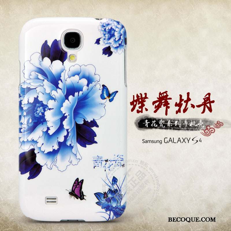 Samsung Galaxy S4 Bleu Coque De Téléphone Nouveau Étui Fleur Protection