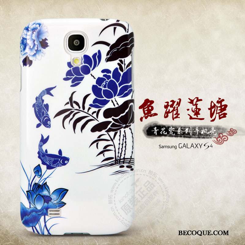 Samsung Galaxy S4 Bleu Coque De Téléphone Nouveau Étui Fleur Protection