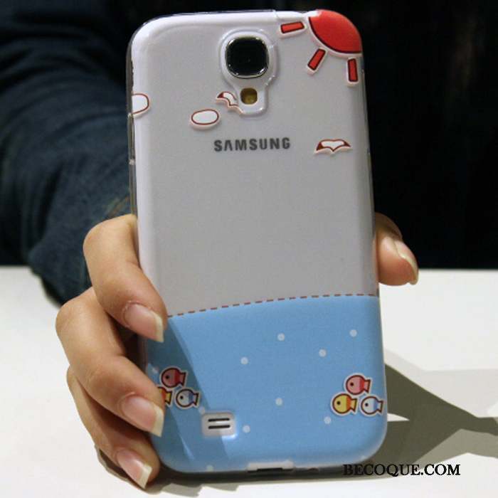 Samsung Galaxy S4 Bleu Protection Étui Coque De Téléphone Dessin Animé Silicone