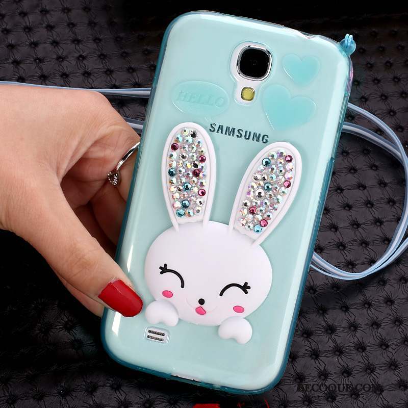 Samsung Galaxy S4 Coque En Silicone Cou Suspendu De Téléphone Protection Étui Strass