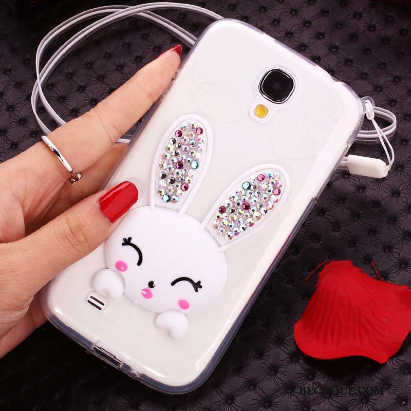 Samsung Galaxy S4 Coque En Silicone Cou Suspendu De Téléphone Protection Étui Strass