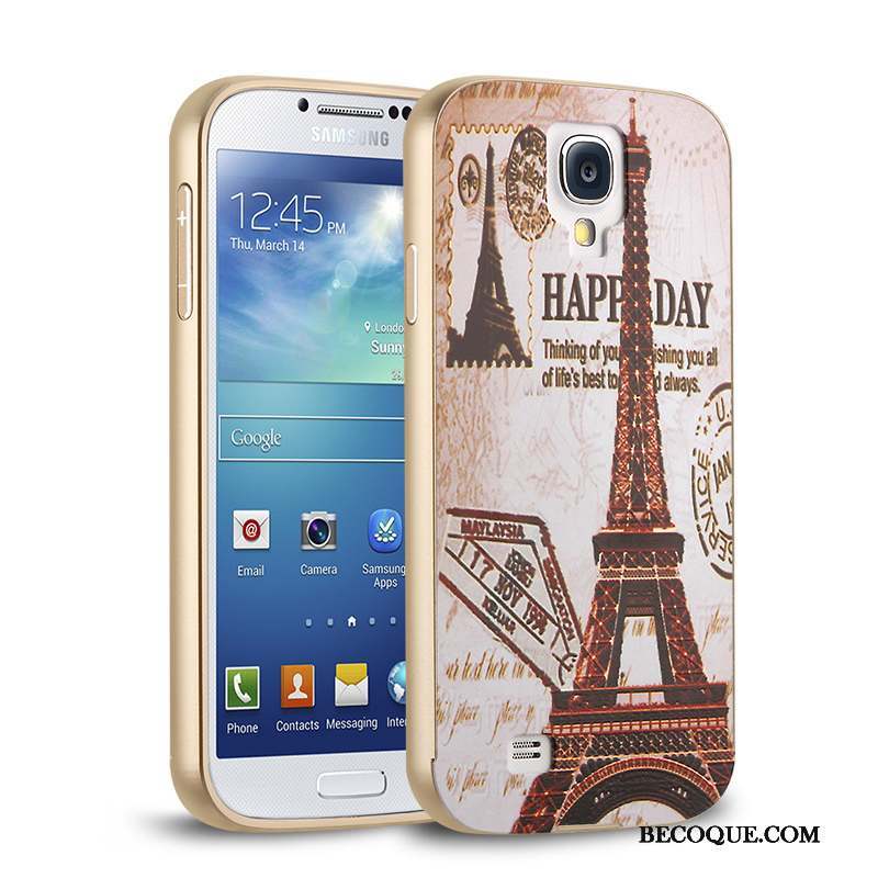 Samsung Galaxy S4 Rouge Couvercle Arrière Coque De Téléphone Étui Métal Border