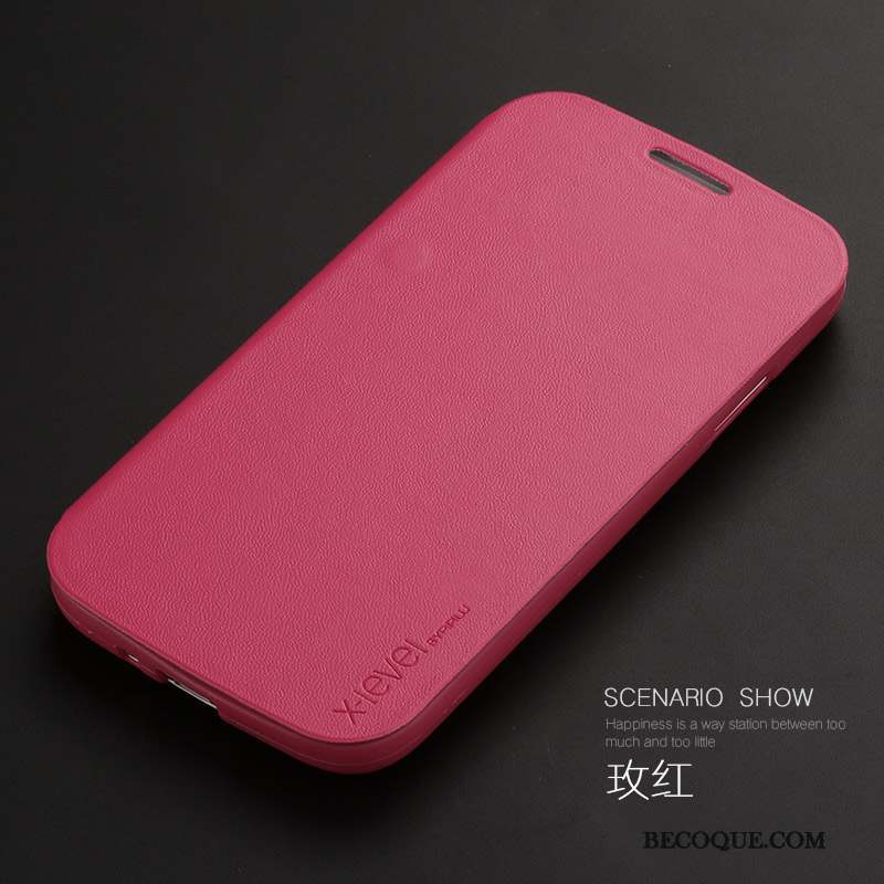 Samsung Galaxy S4 Tout Compris Coque De Téléphone Clamshell Fluide Doux Rouge Étui