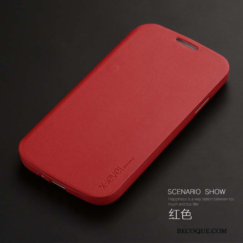 Samsung Galaxy S4 Tout Compris Coque De Téléphone Clamshell Fluide Doux Rouge Étui