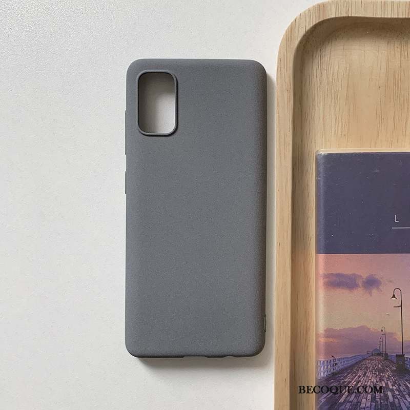 Samsung Galaxy S41 Coque Fluide Doux Couleur Unie Délavé En Daim Tout Compris Silicone Étui