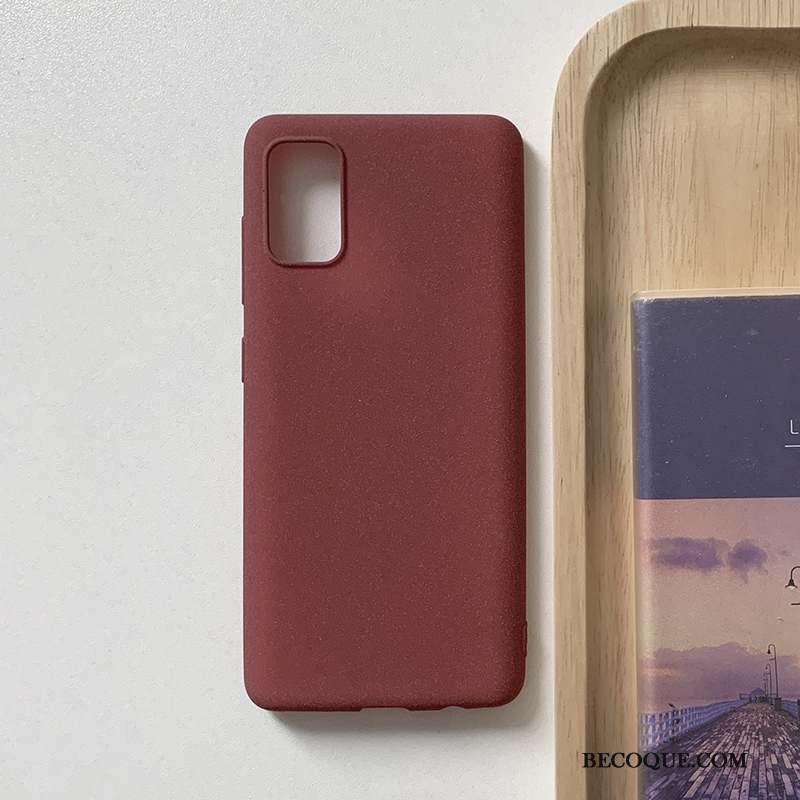 Samsung Galaxy S41 Coque Fluide Doux Couleur Unie Délavé En Daim Tout Compris Silicone Étui