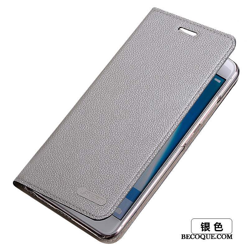 Samsung Galaxy S5 Coque De Téléphone Clamshell Bleu Protection Cuir Véritable Étui