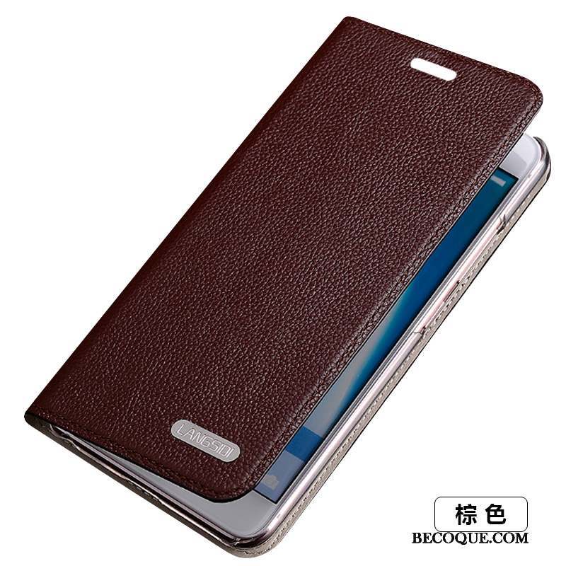 Samsung Galaxy S5 Coque De Téléphone Clamshell Bleu Protection Cuir Véritable Étui