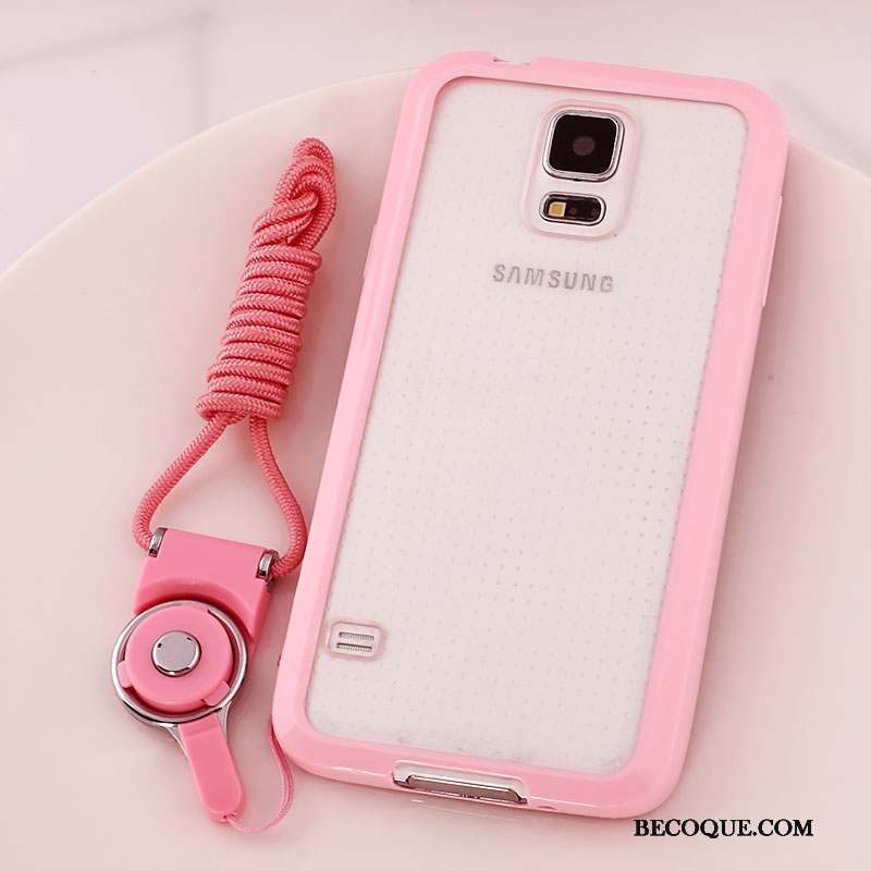 Samsung Galaxy S5 Coque De Téléphone Étui Ornements Suspendus Protection Incassable Rose