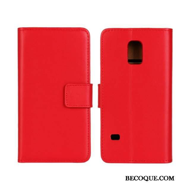 Samsung Galaxy S5 Coque Étui Orange De Téléphone Protection Étui En Cuir