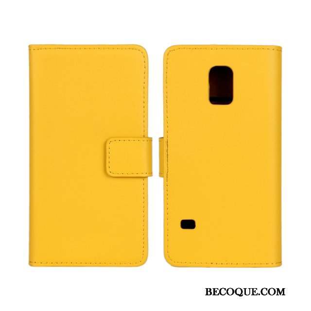 Samsung Galaxy S5 Coque Étui Orange De Téléphone Protection Étui En Cuir