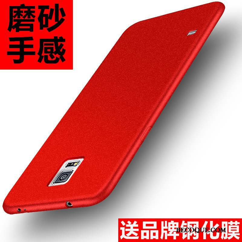 Samsung Galaxy S5 Délavé En Daim Nouveau Tout Compris Coque Rouge Protection