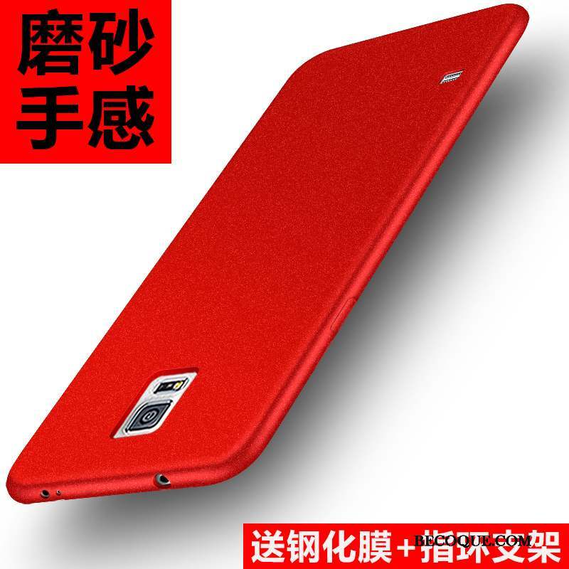 Samsung Galaxy S5 Délavé En Daim Nouveau Tout Compris Coque Rouge Protection