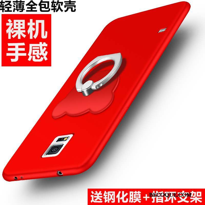 Samsung Galaxy S5 Délavé En Daim Nouveau Tout Compris Coque Rouge Protection