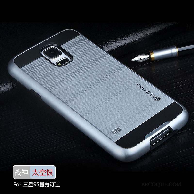 Samsung Galaxy S5 Fluide Doux Coque De Téléphone Tissu Vert Border Étui