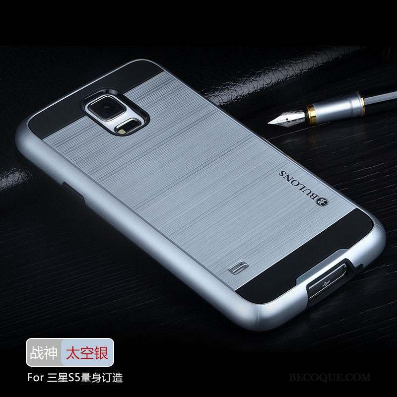 Samsung Galaxy S5 Fluide Doux Coque De Téléphone Tissu Vert Border Étui