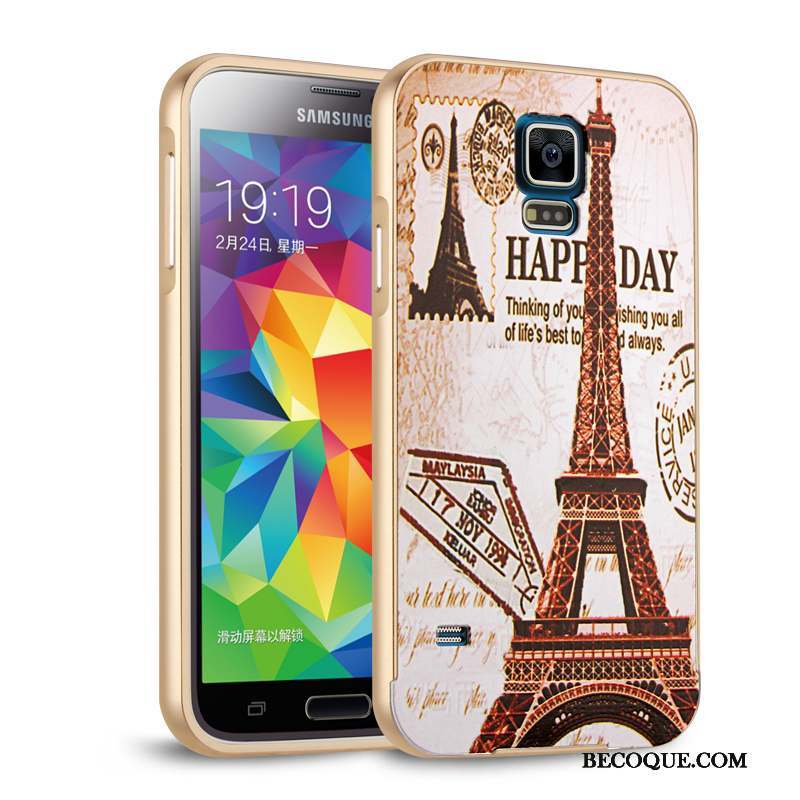 Samsung Galaxy S5 Métal Border Coque Étui Protection Couvercle Arrière