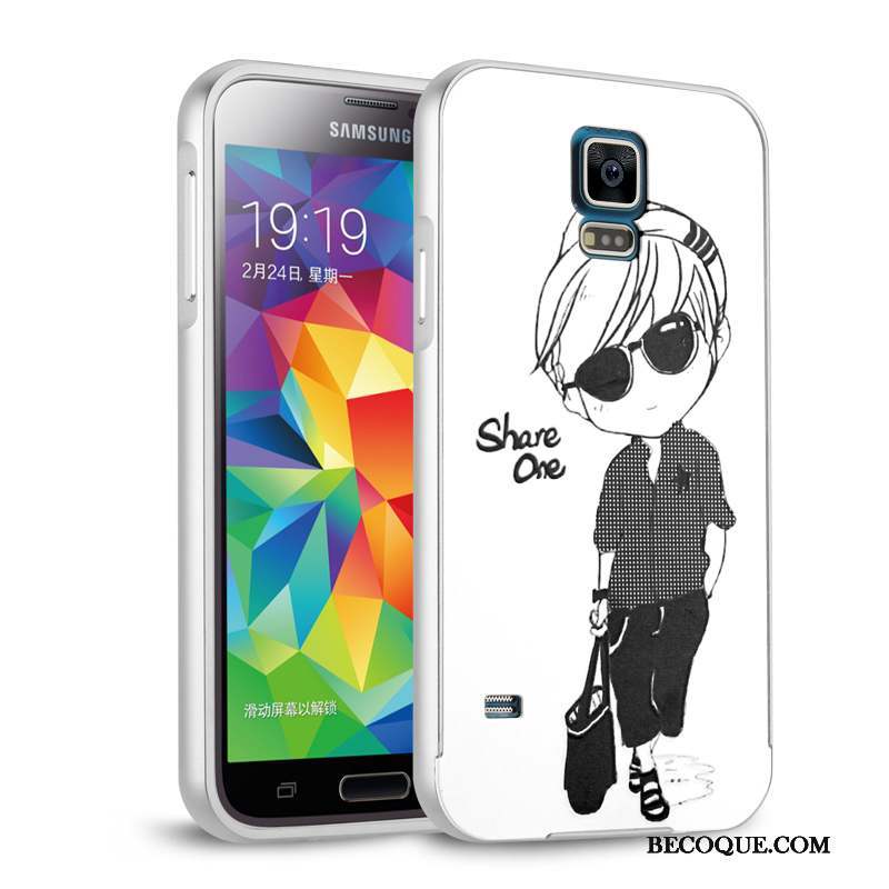 Samsung Galaxy S5 Métal Border Coque Étui Protection Couvercle Arrière