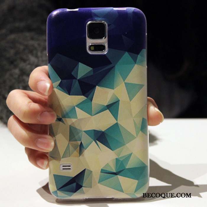 Samsung Galaxy S5 Protection Bleu Incassable Étui Fluide Doux Coque De Téléphone