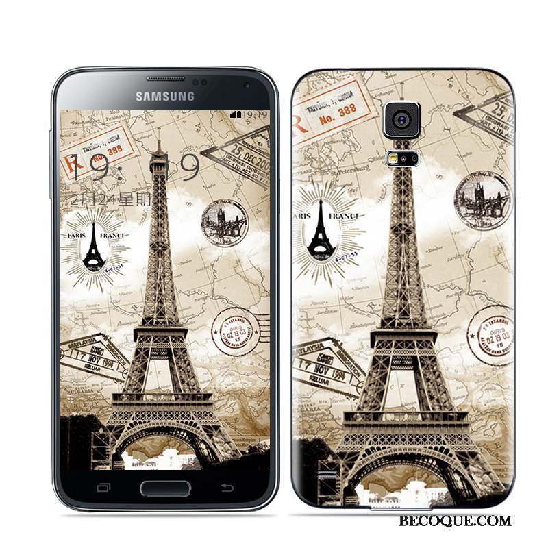 Samsung Galaxy S5 Téléphone Portable Coque De Téléphone Noir Couvercle Arrière