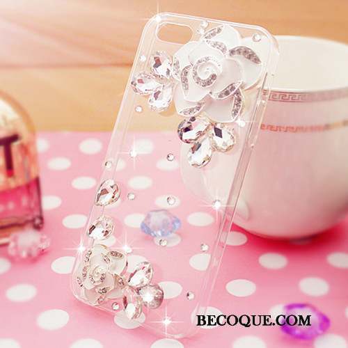 Samsung Galaxy S5 Téléphone Portable Étui Protection Strass Coque De Téléphone Rose