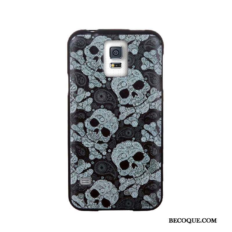 Samsung Galaxy S5 Violet Coque De Téléphone Dessin Animé Tempérer Fluide Doux Étui