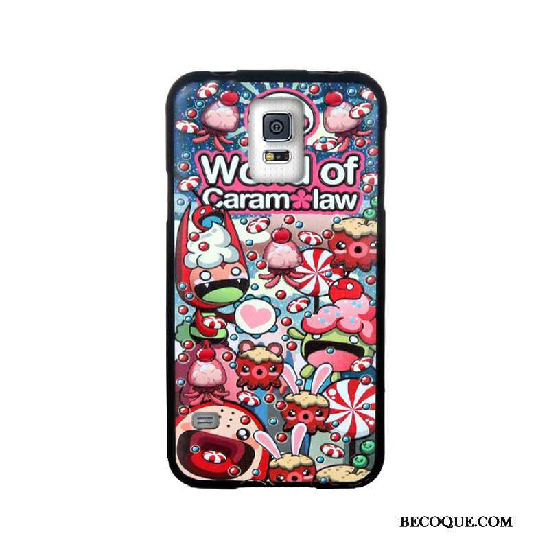 Samsung Galaxy S5 Violet Coque De Téléphone Dessin Animé Tempérer Fluide Doux Étui