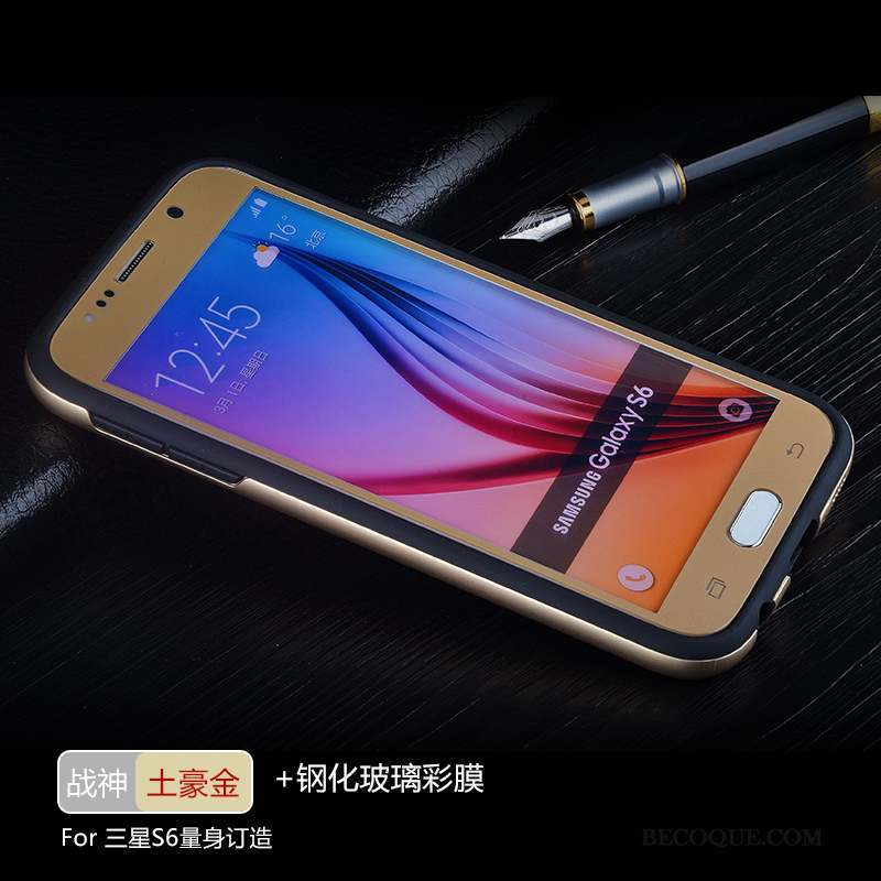 Samsung Galaxy S6 Coque Argent Protection Nouveau Personnalité Incassable Étui