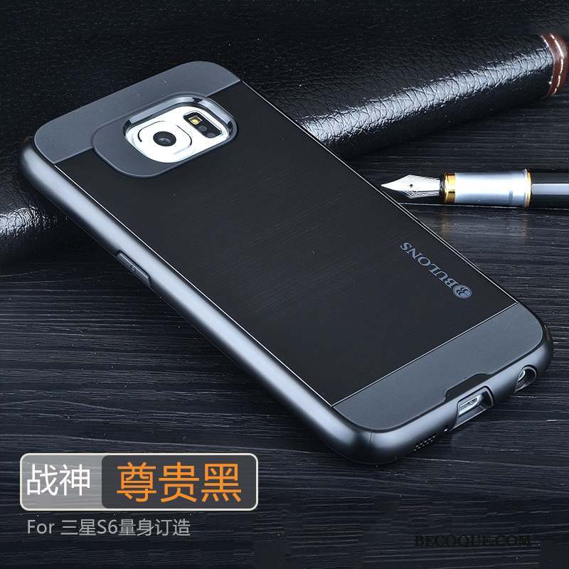 Samsung Galaxy S6 Coque Argent Protection Nouveau Personnalité Incassable Étui
