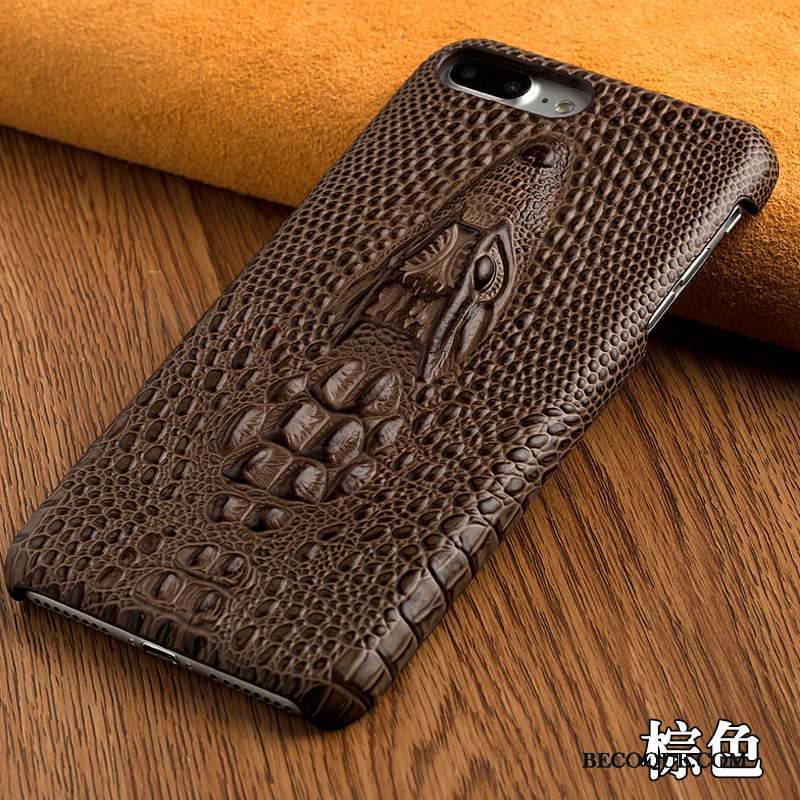 Samsung Galaxy S6 Coque Luxe Protection Marron Crocodile Difficile Étui