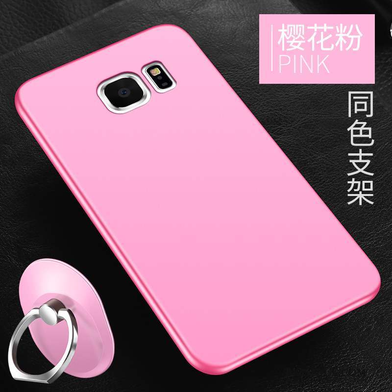 Samsung Galaxy S6 Coque Personnalité Protection Tout Compris Délavé En Daim Rose Étui