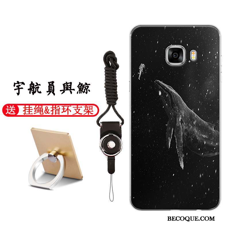 Samsung Galaxy S6 Coque Personnalité Étui Dessin Animé Noir Protection Incassable