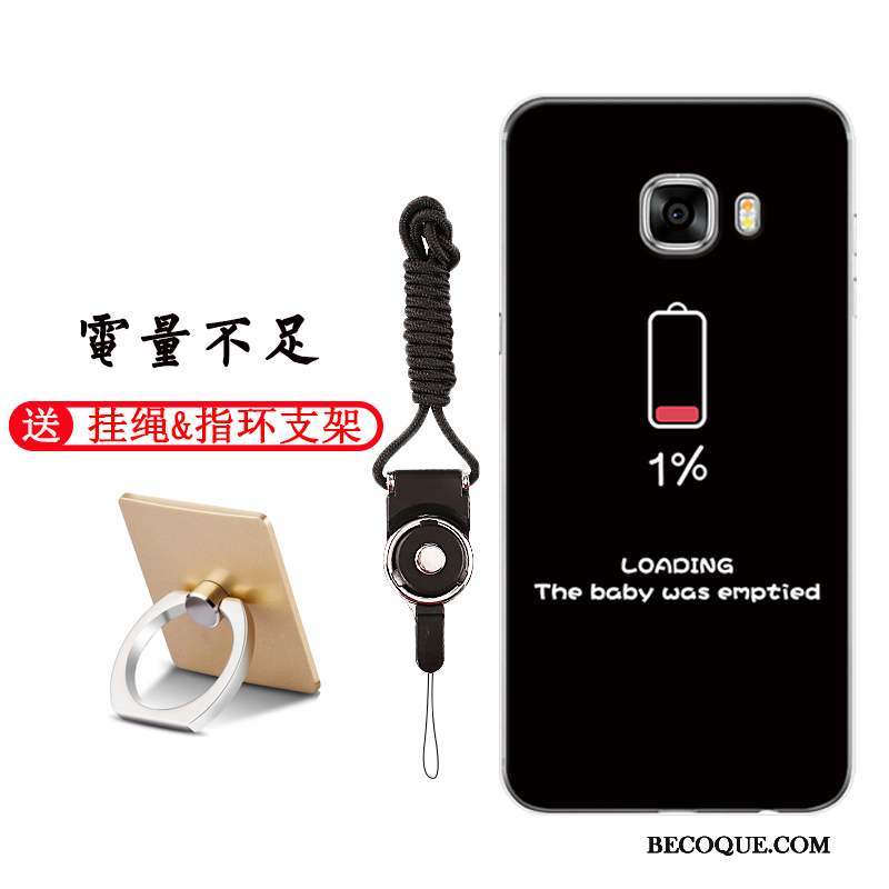 Samsung Galaxy S6 Coque Personnalité Étui Dessin Animé Noir Protection Incassable