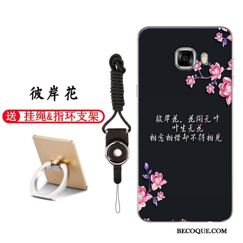 Samsung Galaxy S6 Coque Personnalité Étui Dessin Animé Noir Protection Incassable