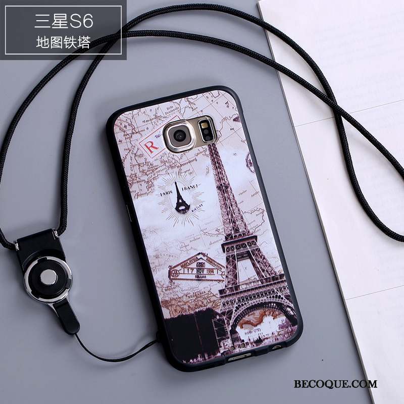 Samsung Galaxy S6 Coque Protection Personnalité Multicolore Silicone Incassable Fluide Doux