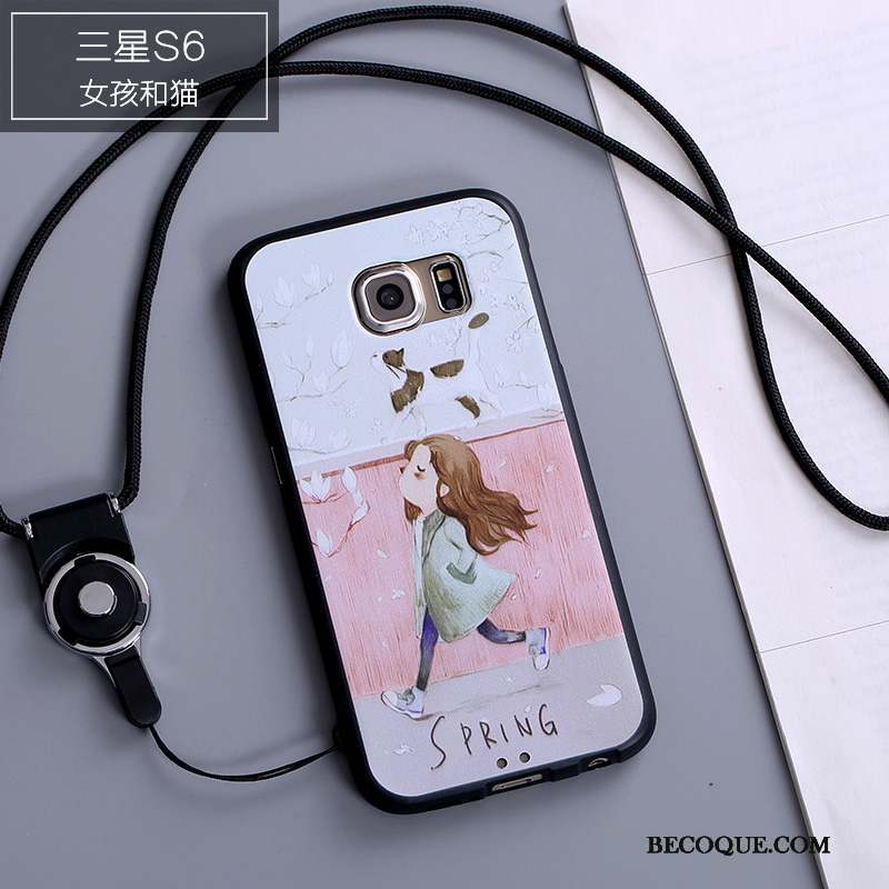 Samsung Galaxy S6 Coque Protection Personnalité Multicolore Silicone Incassable Fluide Doux