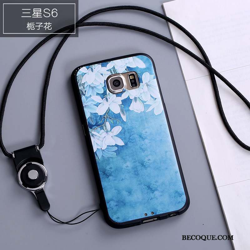 Samsung Galaxy S6 Coque Protection Personnalité Multicolore Silicone Incassable Fluide Doux